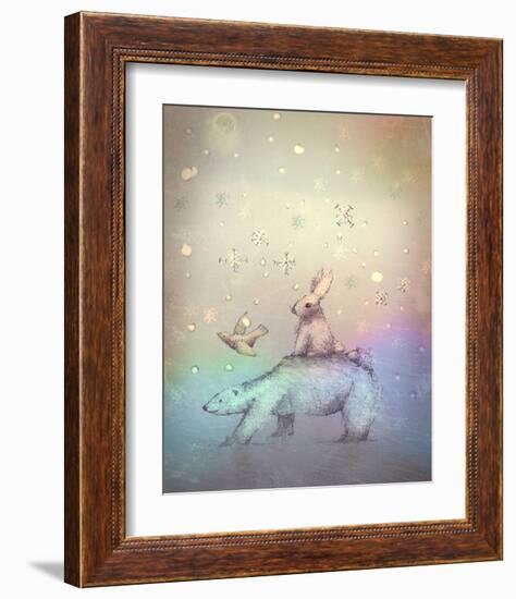 Winter walk-Claire Westwood-Framed Art Print