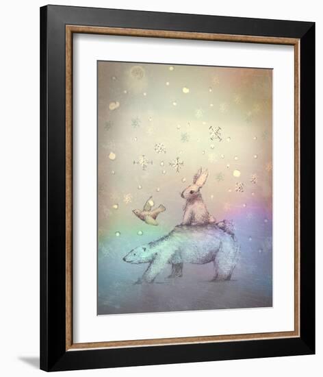 Winter walk-Claire Westwood-Framed Art Print