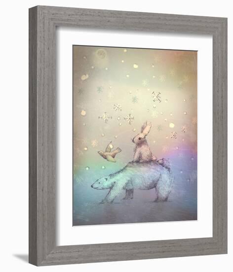 Winter walk-Claire Westwood-Framed Art Print