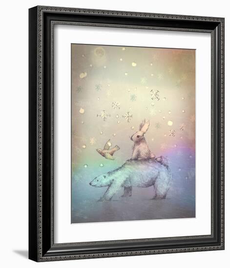 Winter walk-Claire Westwood-Framed Art Print