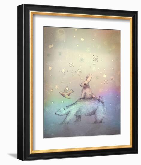 Winter walk-Claire Westwood-Framed Art Print