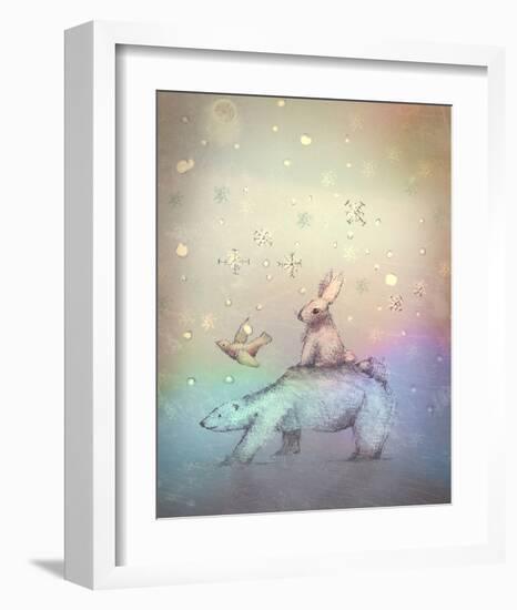 Winter walk-Claire Westwood-Framed Art Print