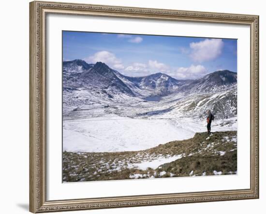 Winter Walking in the Carneddau Mountains, Snowdonia National Park, Wales, United Kingdom-Duncan Maxwell-Framed Photographic Print