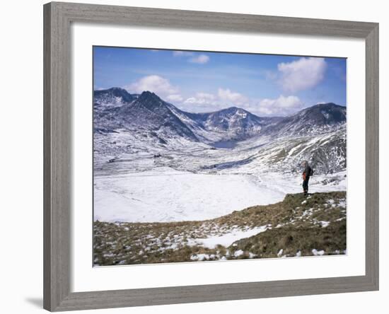 Winter Walking in the Carneddau Mountains, Snowdonia National Park, Wales, United Kingdom-Duncan Maxwell-Framed Photographic Print