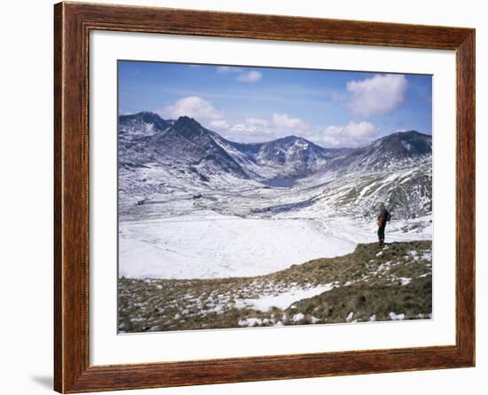 Winter Walking in the Carneddau Mountains, Snowdonia National Park, Wales, United Kingdom-Duncan Maxwell-Framed Photographic Print