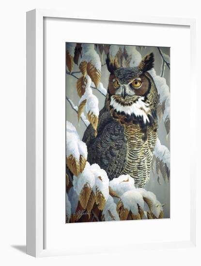 Winter Watch - Great Horned Owl-Wilhelm Goebel-Framed Giclee Print