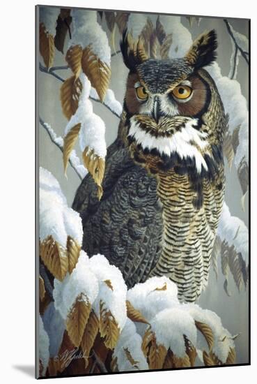 Winter Watch - Great Horned Owl-Wilhelm Goebel-Mounted Giclee Print