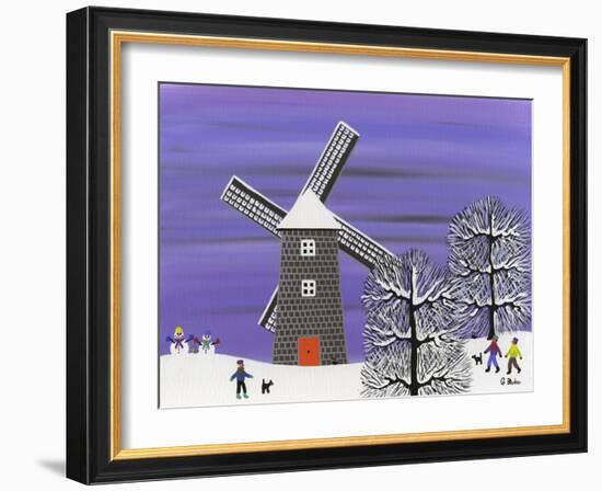 Winter Windmill-Gordon Barker-Framed Giclee Print