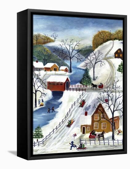 Winter Wonderland Home for the Holidays-Cheryl Bartley-Framed Premier Image Canvas