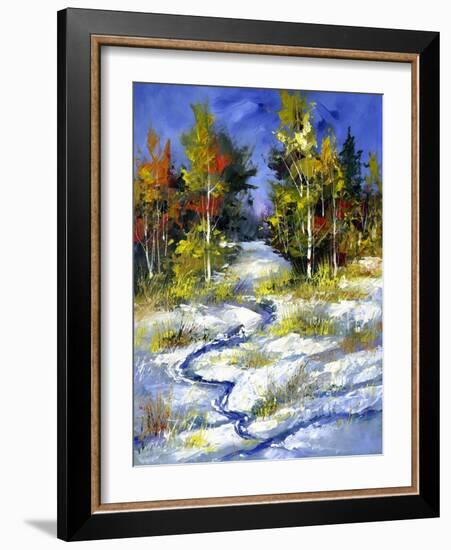 Winter Wood Cloudy Day-balaikin2009-Framed Art Print