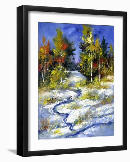 Winter Wood Cloudy Day-balaikin2009-Framed Art Print