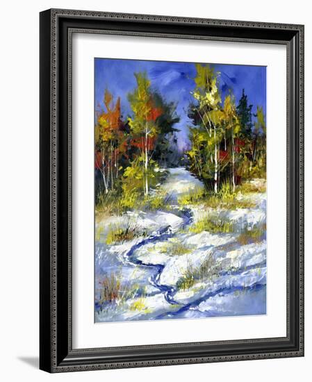 Winter Wood Cloudy Day-balaikin2009-Framed Art Print