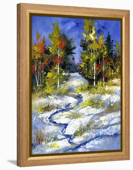 Winter Wood Cloudy Day-balaikin2009-Framed Stretched Canvas