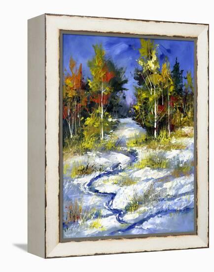 Winter Wood Cloudy Day-balaikin2009-Framed Stretched Canvas