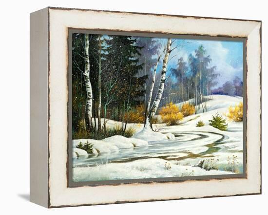 Winter Wood-balaikin2009-Framed Stretched Canvas