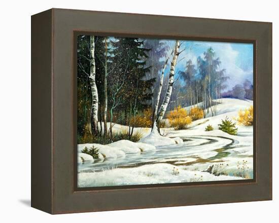 Winter Wood-balaikin2009-Framed Stretched Canvas