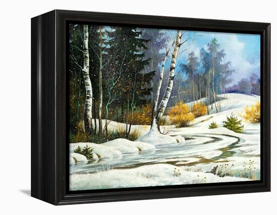 Winter Wood-balaikin2009-Framed Stretched Canvas