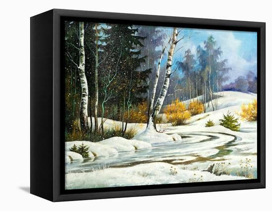 Winter Wood-balaikin2009-Framed Stretched Canvas