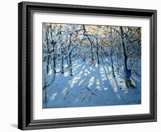 Winter Woodland, Near Newhaven, Derbyshire-Andrew Macara-Framed Giclee Print