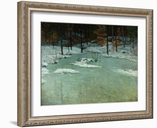 Winter Woods and Brook, c.1905-John Joseph Enneking-Framed Giclee Print