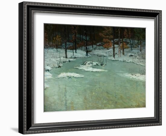 Winter Woods and Brook, c.1905-John Joseph Enneking-Framed Giclee Print