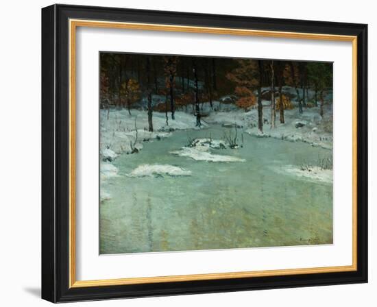 Winter Woods and Brook, c.1905-John Joseph Enneking-Framed Giclee Print