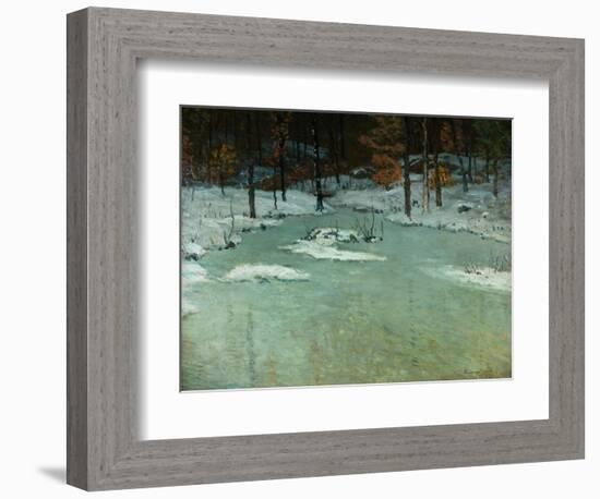 Winter Woods and Brook, c.1905-John Joseph Enneking-Framed Giclee Print