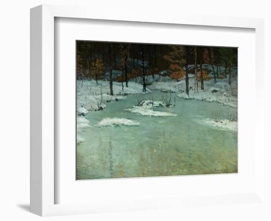 Winter Woods and Brook, c.1905-John Joseph Enneking-Framed Giclee Print