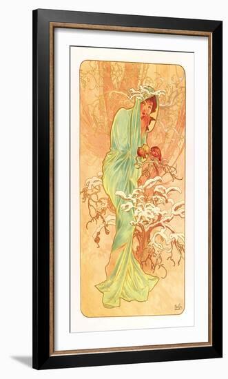 Winter-Alphonse Mucha-Framed Premium Giclee Print