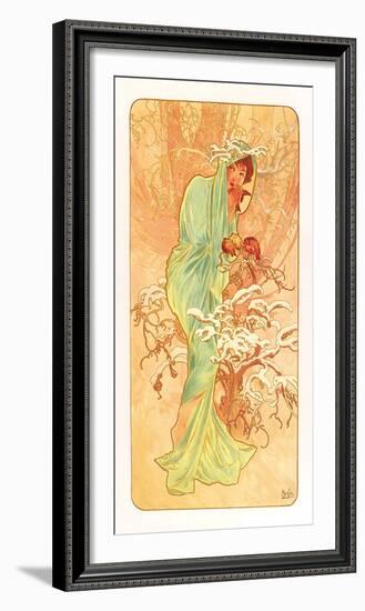 Winter-Alphonse Mucha-Framed Premium Giclee Print