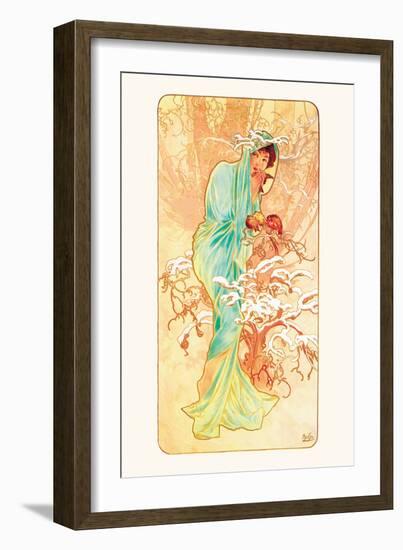 Winter-Alphonse Mucha-Framed Art Print