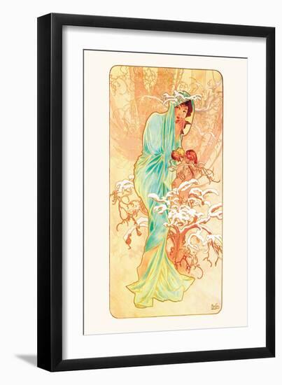 Winter-Alphonse Mucha-Framed Art Print