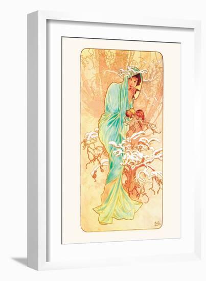 Winter-Alphonse Mucha-Framed Art Print