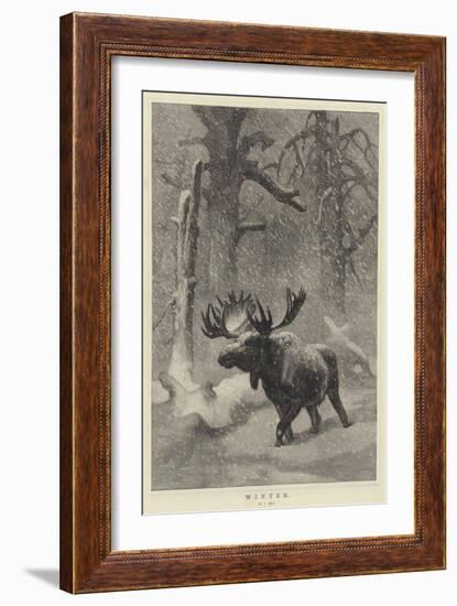 Winter-Joseph Wolf-Framed Giclee Print
