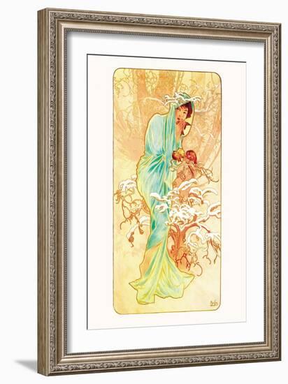 Winter-Alphonse Mucha-Framed Art Print