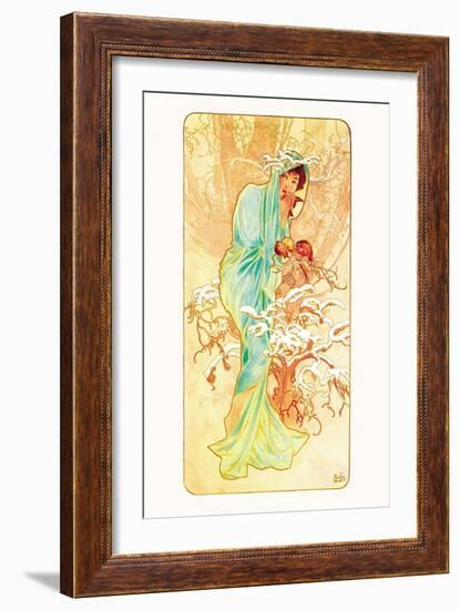 Winter-Alphonse Mucha-Framed Art Print