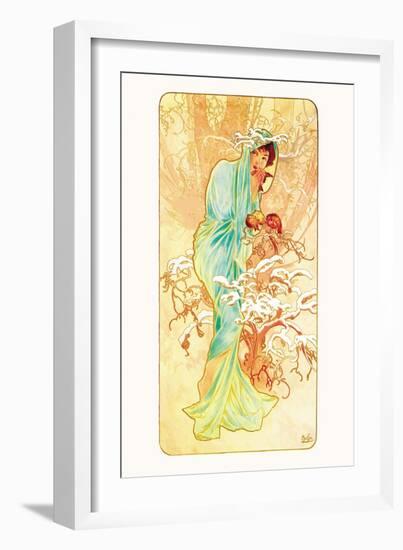 Winter-Alphonse Mucha-Framed Art Print