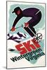 Wintergreen, Virginia - Vintage Skier-Lantern Press-Mounted Art Print