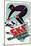 Wintergreen, Virginia - Vintage Skier-Lantern Press-Mounted Art Print