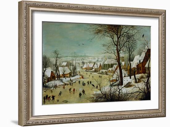 Winterlandscape (1601)-Pieter Brueghel the Younger-Framed Giclee Print