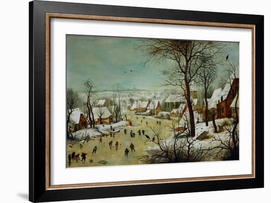 Winterlandscape (1601)-Pieter Brueghel the Younger-Framed Giclee Print