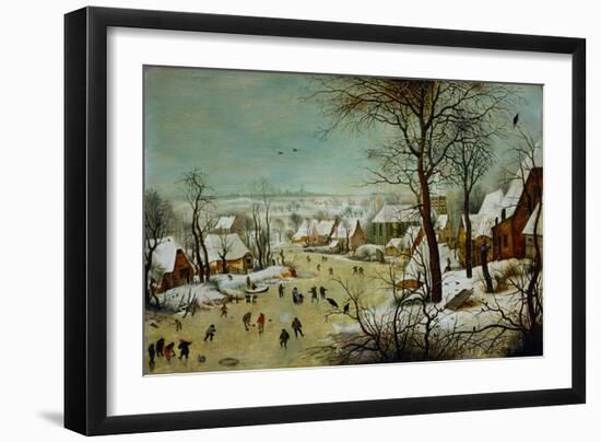 Winterlandscape (1601)-Pieter Brueghel the Younger-Framed Giclee Print