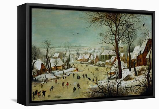 Winterlandscape (1601)-Pieter Brueghel the Younger-Framed Premier Image Canvas