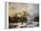 Winterlandschaft Mit Eislaeufern Und Reisigsammlern, 1849-Barend Cornelis Koekkoek-Framed Premier Image Canvas