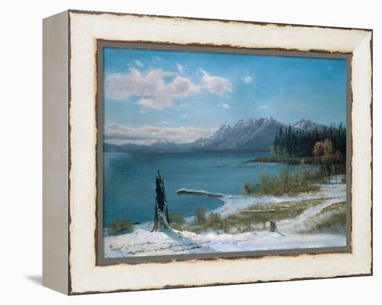 Winterly Lake Tahoe-Albert Bierstadt-Framed Premier Image Canvas