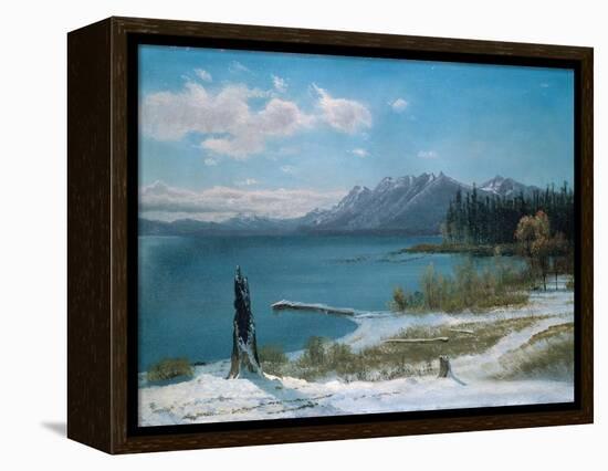 Winterly Lake Tahoe-Albert Bierstadt-Framed Premier Image Canvas