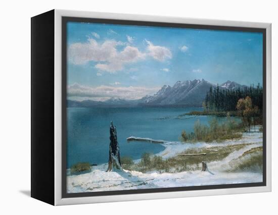 Winterly Lake Tahoe-Albert Bierstadt-Framed Premier Image Canvas