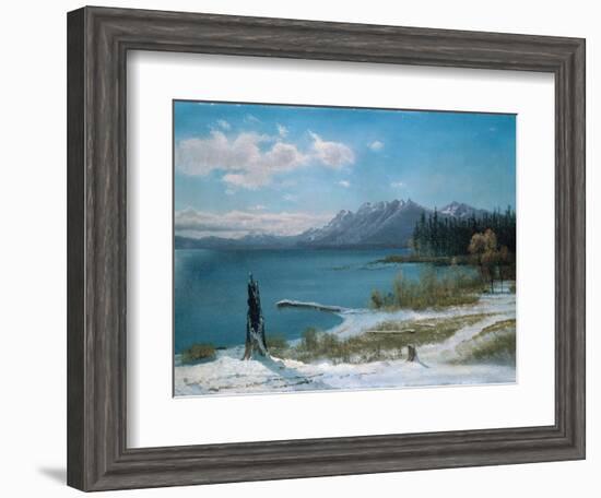 Winterly Lake Tahoe-Albert Bierstadt-Framed Giclee Print