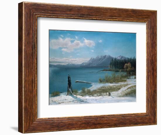 Winterly Lake Tahoe-Albert Bierstadt-Framed Giclee Print