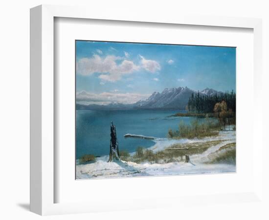 Winterly Lake Tahoe-Albert Bierstadt-Framed Giclee Print